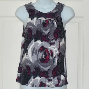 Express Boat Neck Tank - Gray/Red/Purple